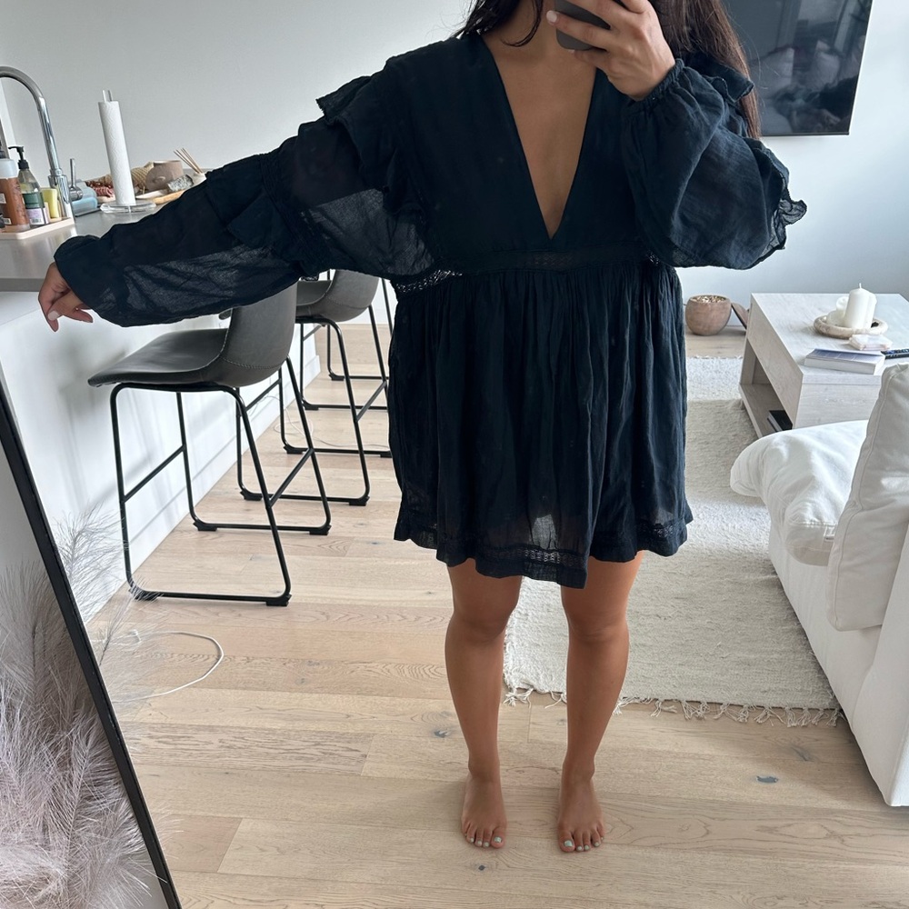 Free People flowy lace short-dress